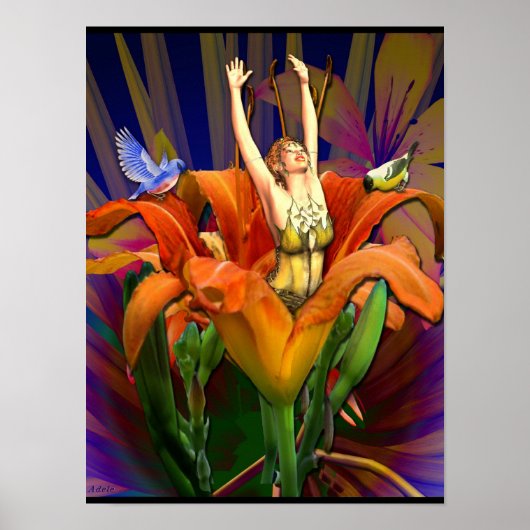 Poster I Méditations de Ching, hexagramme 12, Arrêt (Devant)