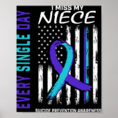 Poster I Miss My Niece Suicide Awareness Prevention Ameri (Devant)