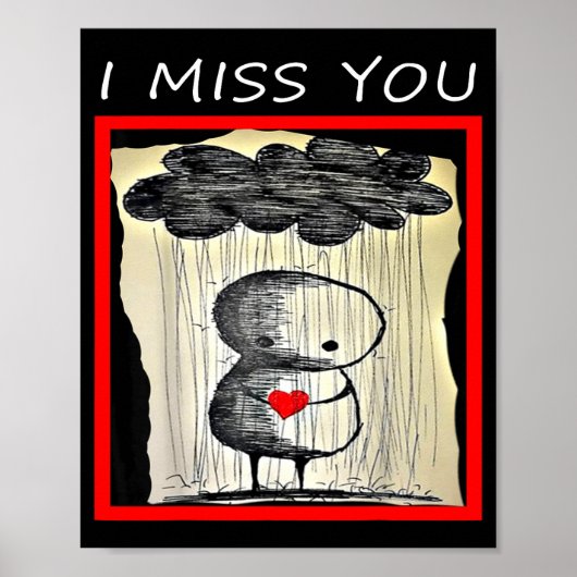 Poster I Miss You Valentine’s Day  (Devant)