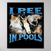 Poster I Pee In Ols Funny Offensive Cat Meme Bootleg Grap (Devant)