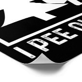 Poster I Pee Outside Girl Sign Funny Camping (Coin)