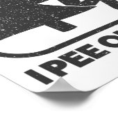 Poster I Pee Outside Girl Sign Funny Camping (Coin)