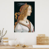 Poster I Portrait d'une dame de Sandro Botticelli (1480) (Cuisine)