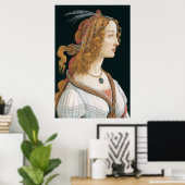 Poster I Portrait d'une dame de Sandro Botticelli (1480) (Bureau à domicile)