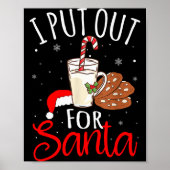 Poster I Put Out For Santa Milk And Cookies Christmas Fun (Devant)