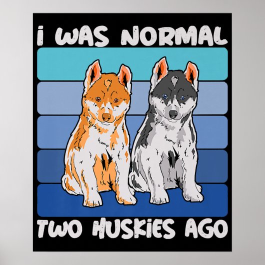 Poster I Quoi Normal Deux Huskies Shiba Dog (Devant)