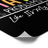 Poster I Solve Math Problems Like It's My Job Funny Back  (Coin)