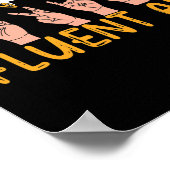 Poster I Speak Fluent Asl - Sign Language Deaf Awareness  (Coin)