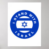 Poster I Stand with Israel custom text and flag (Devant)