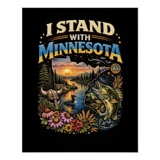 Poster I Stand With Minnesota (Devant)