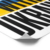 Poster I Stand With Ukraine Bold Ukrainian Flag Support (Coin)