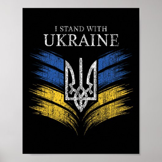 Poster I Stand With Ukraine Show Support With This Ukrain (Devant)