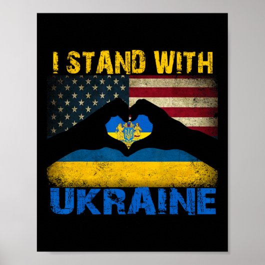 Poster I Stand With Ukraine Support Ukraine Lover Pride U (Devant)