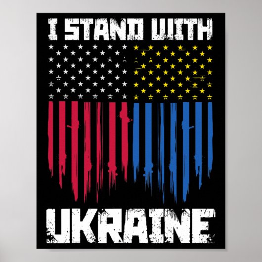 Poster I Stand With Ukraine Ukrainian Pride 2  (Devant)