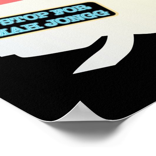 Poster I Stop for Mah Jongg Retro House (Coin)