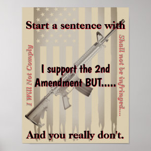 Poster I Support The Second Amendment But Firearm Dealer