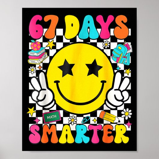 Poster I Survived 67 Days Of School Funny 67 Meme Teacher (Devant)