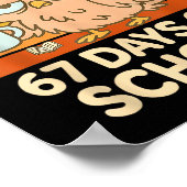 Poster I Survived 67 Days Of School Funny Coffee Owl Scho (Coin)