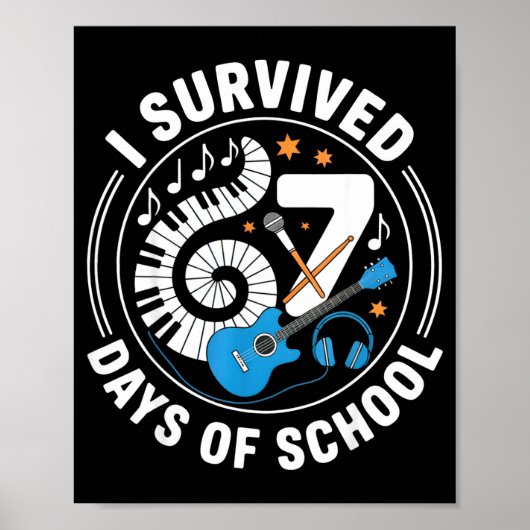 Poster I Survived 67 Days Of School - Teachers Students M (Devant)