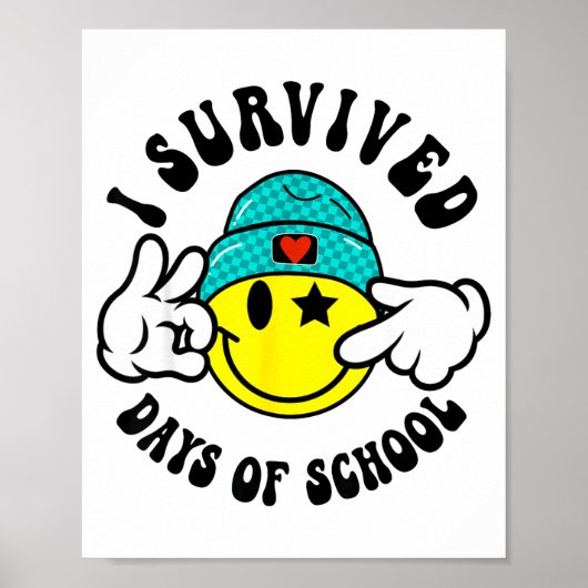 Poster I Survived 67 Days Of School Teachers Students Six (Devant)