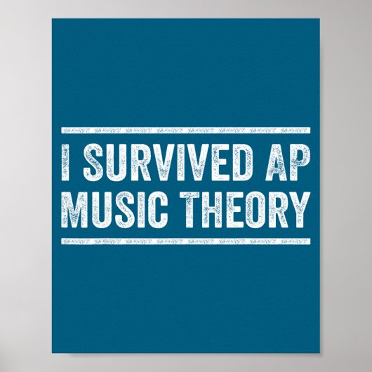 Poster I Survived Ap Music Theory Funny Ap Examination Qu (Devant)