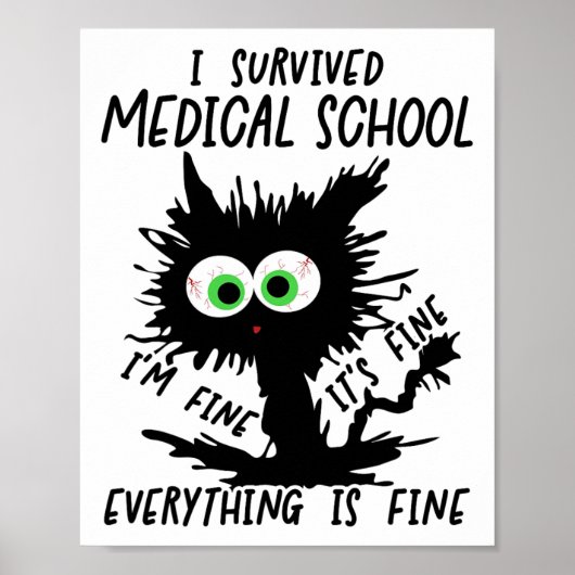 Poster I Survived Med School Graduation 2025 (Devant)