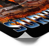 Poster I Survived Today's Tummy Ache Funny Silly Cat Meme (Coin)