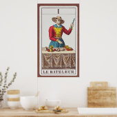 Poster I The Magician, sept cartes tarot (Cuisine)