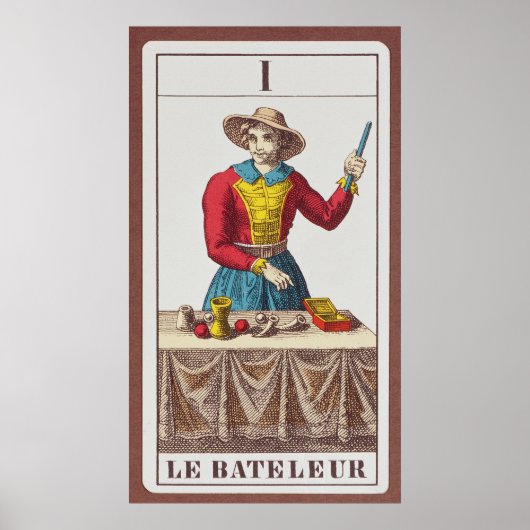 Poster I The Magician, sept cartes tarot (Devant)