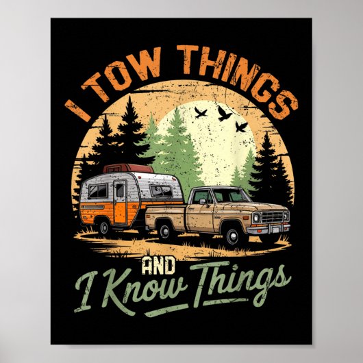 Poster I Tow Things And I Know Things Funny Hiking Father (Devant)