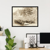 Poster I Troop 8th Cavalry near Fort Meade SD 1889 (Bureau à domicile)