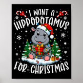 Poster I Want A Hiptamus Christmas Xmas Hip Lover Women G (Devant)