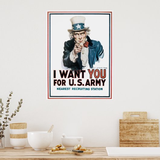 Poster I Want You ~ Uncle Sam (Cuisine)