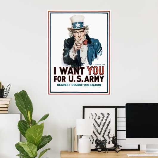 Poster I Want You ~ Uncle Sam (Bureau à domicile)