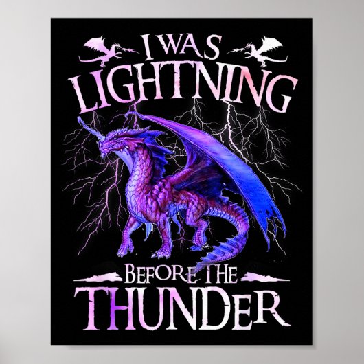 Poster I Was Lightning Before The Thunder Dragons Lover M (Devant)
