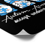 Poster I Wear Blue for Autism Aware Accept (Coin)