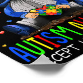 Poster I Wear Blue for Autism Aware Accept (Coin)