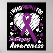 Poster I Wear Purple For Epilepsy Awareness (Devant)