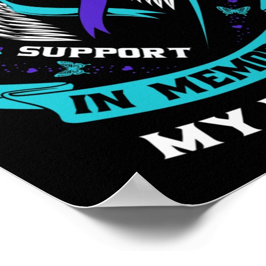 Poster I Wear Teal and Purple For My Papa Father Suicide  (Coin)