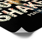 Poster I Will Not Be Shaken Psalm 16-8 Christian (Coin)