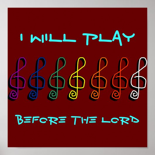 Poster I Will Play Before The Lord (Devant)