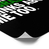 Poster I Wonder If My Gr Thinks About Me Too Funny Plant  (Coin)