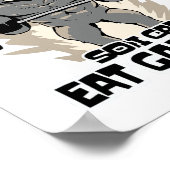 Poster I Work Out So I Can Eat Garbage Raccoon Fitness Mu (Coin)