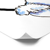 Poster IAAM de caniche standard blanc (Coin)