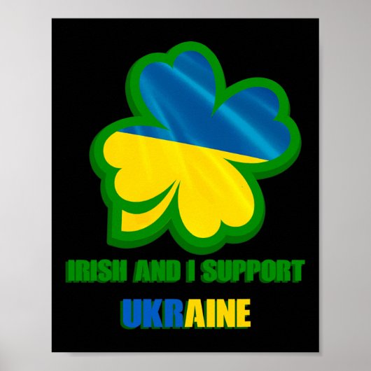 Poster Iam Irish And I Support Ukraine (Devant)