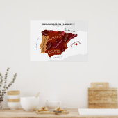 Poster Ibérie selon l'Espagne (Cuisine)
