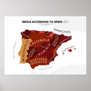 Poster Ibérie selon l'Espagne