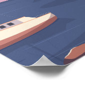 Poster Ibiza Espagne Illustration d'un lieu de voyage cél (Coin)