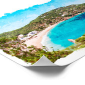 Poster Ibiza Espagne Plage Paysage Voyage (Coin)