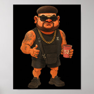 Poster Ibiza Final Boss Meme Drôle Vacances Haircut plais
